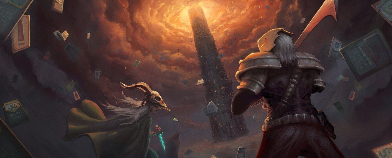 Slay the Spire key art showing the spire
